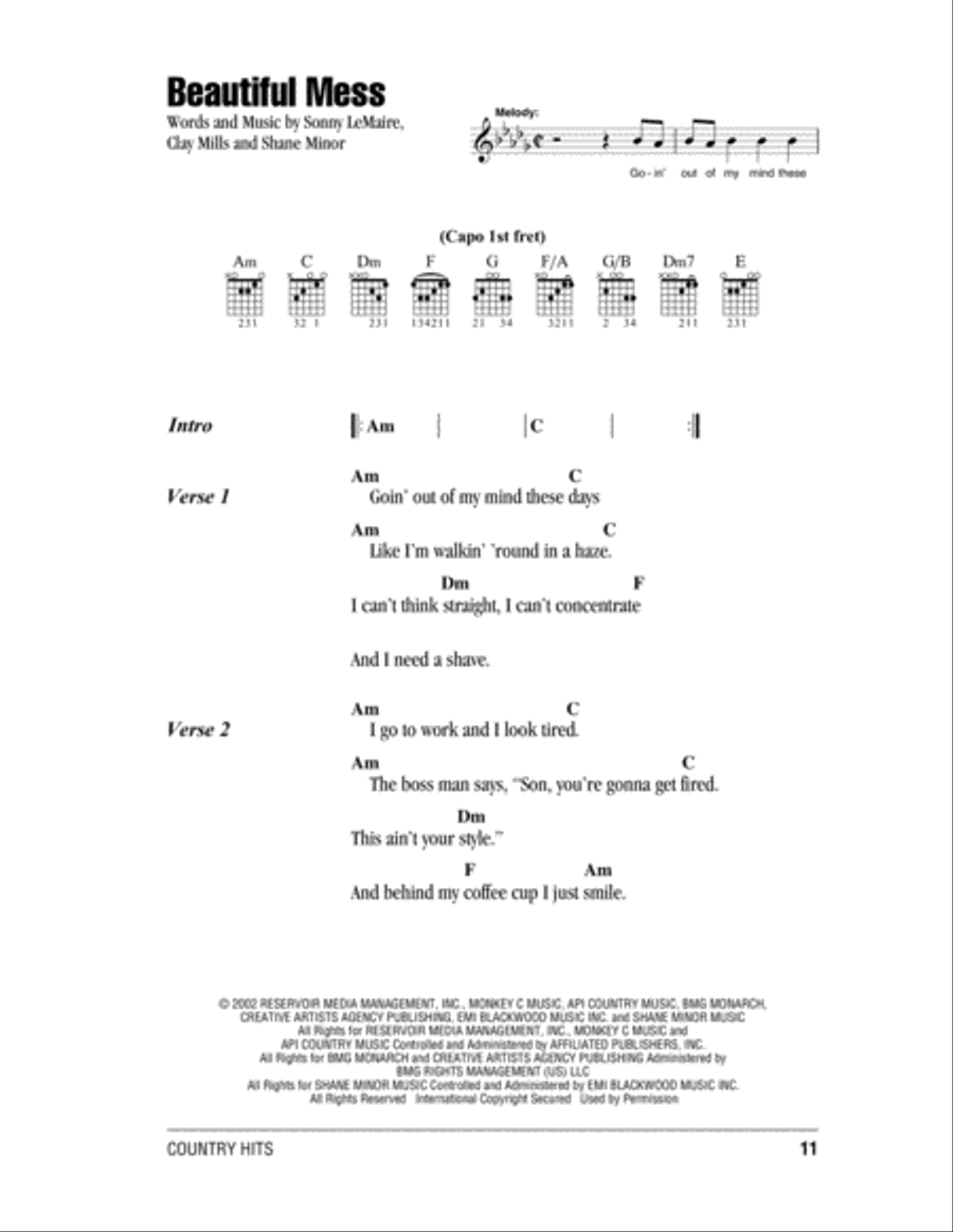 Beautiful Mess Acoustic Guitar scores gallery preview page 1