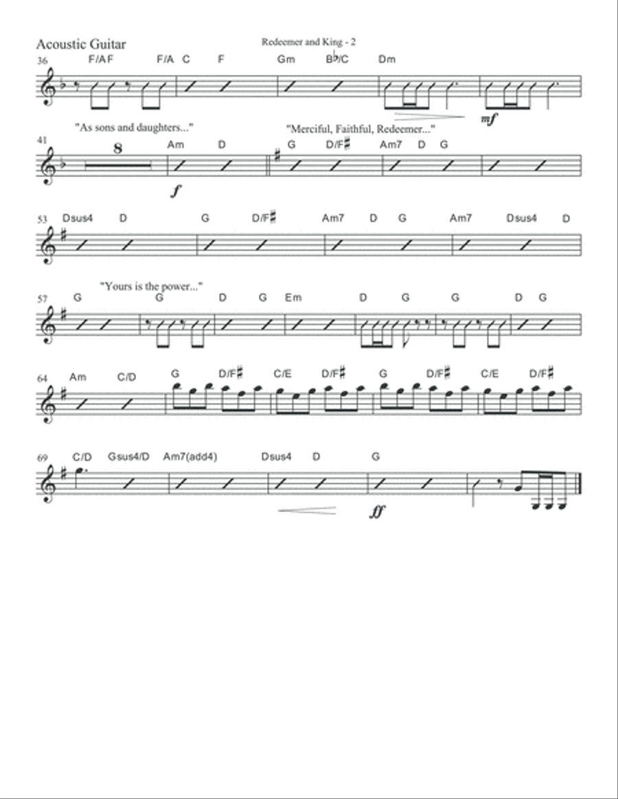 Redeemer and King Redeemer and King Set of Parts scores gallery preview page 3