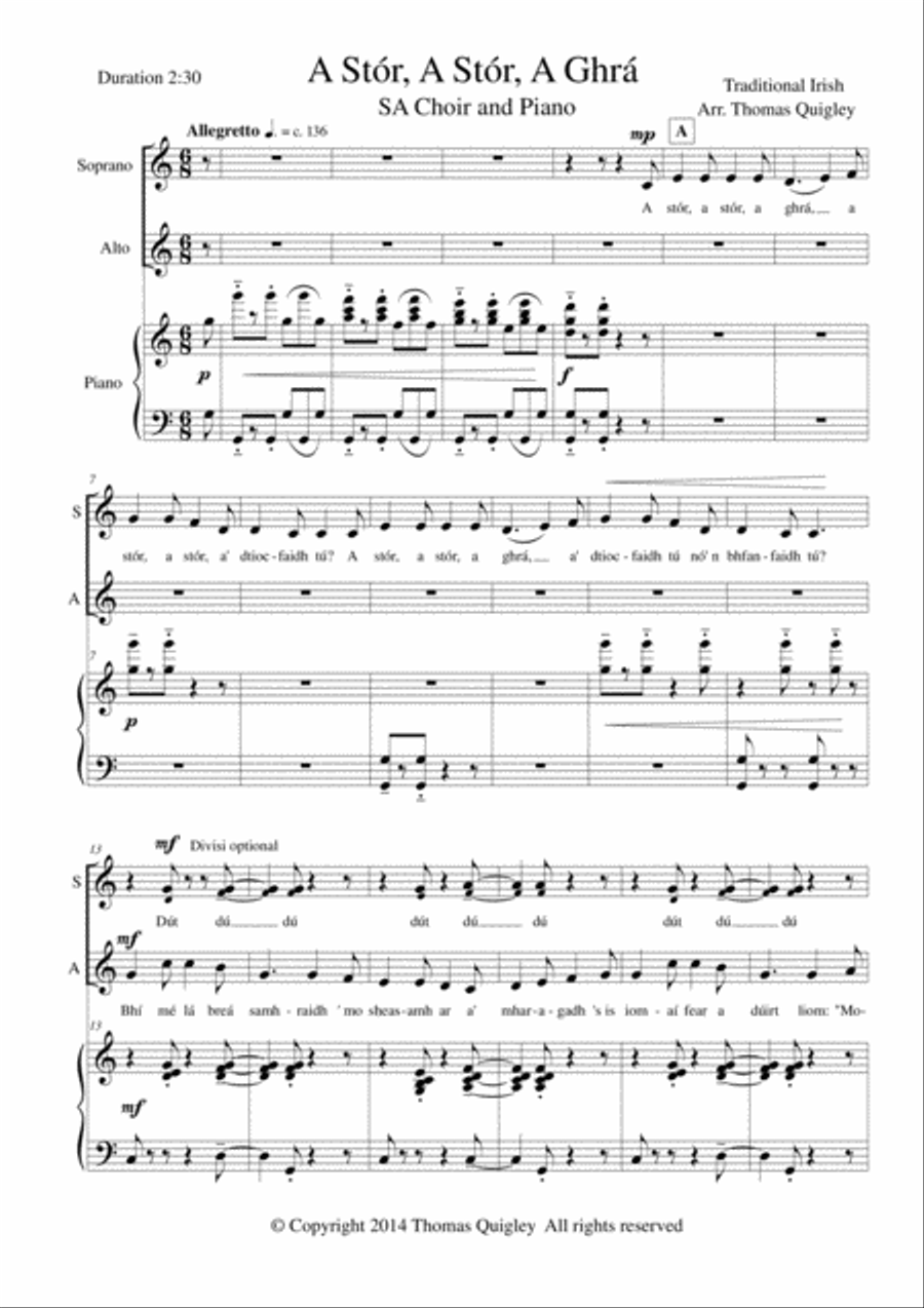 A Stór,a Stór, a Ghrá SA scores gallery preview page 1