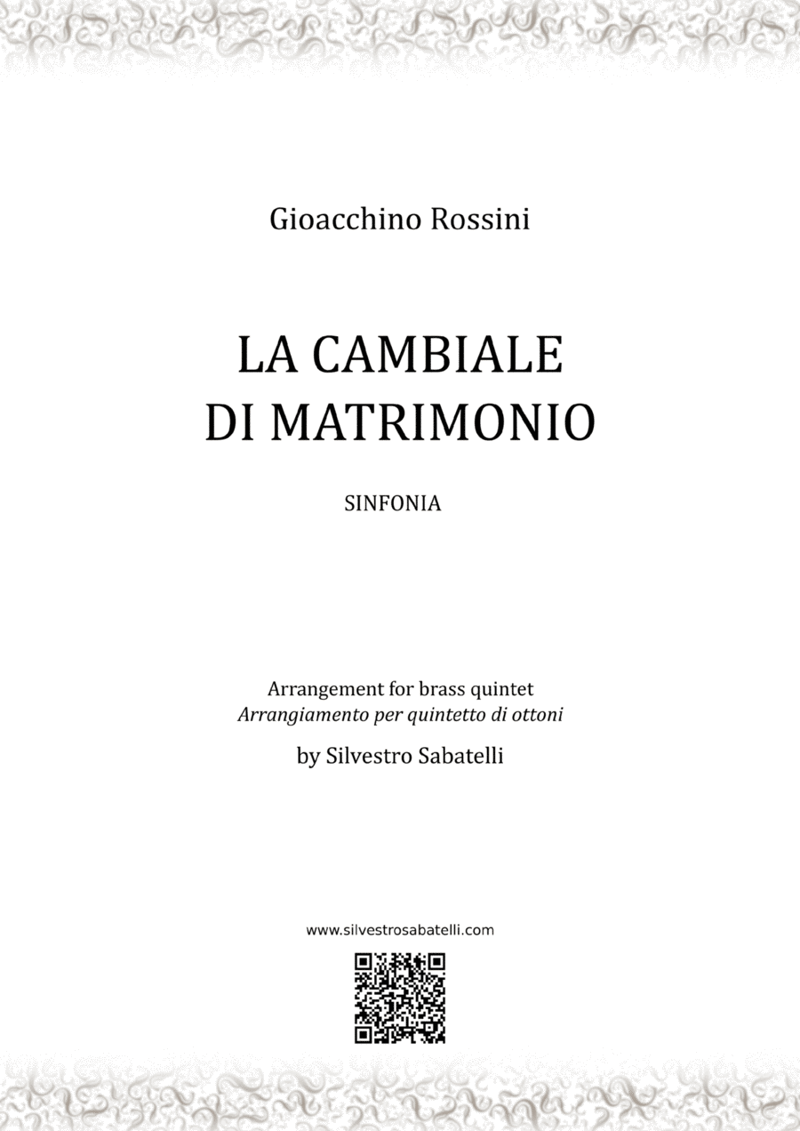 La cambiale di matrimonio Brass Ensemble scores gallery preview page 1