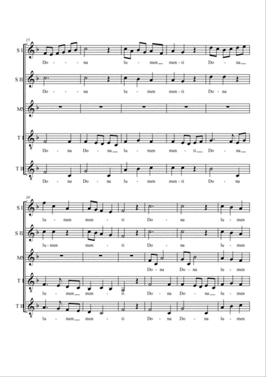 Dona nobis pacem. Choir Dona nobis pacem. Choir Choir scores gallery preview page 3
