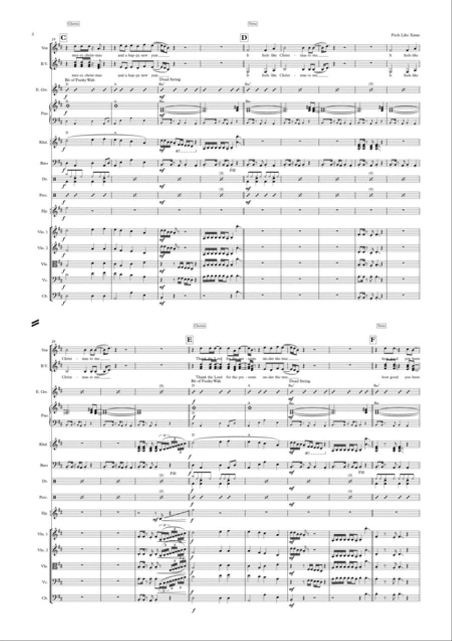 Feels Like Christmas Double Bass scores gallery preview page 2