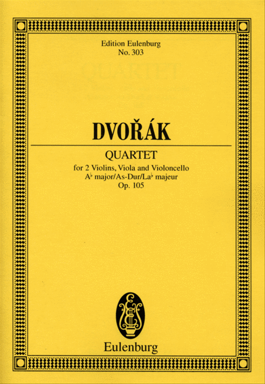 String Quartet in A-flat Major, Op. 105 String Quartet scores gallery preview page 1