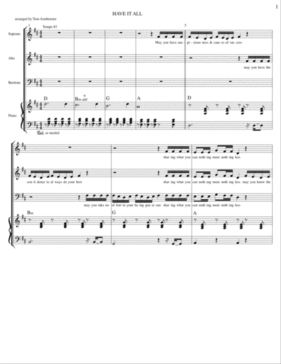 Have It All 3-Part scores gallery preview page 2