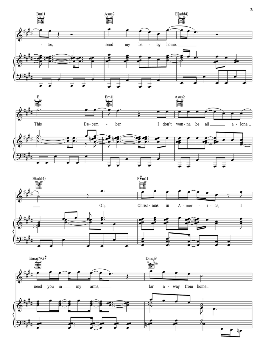 Christmas In America Christmas In America Piano, Vocal, Guitar scores gallery preview page 3