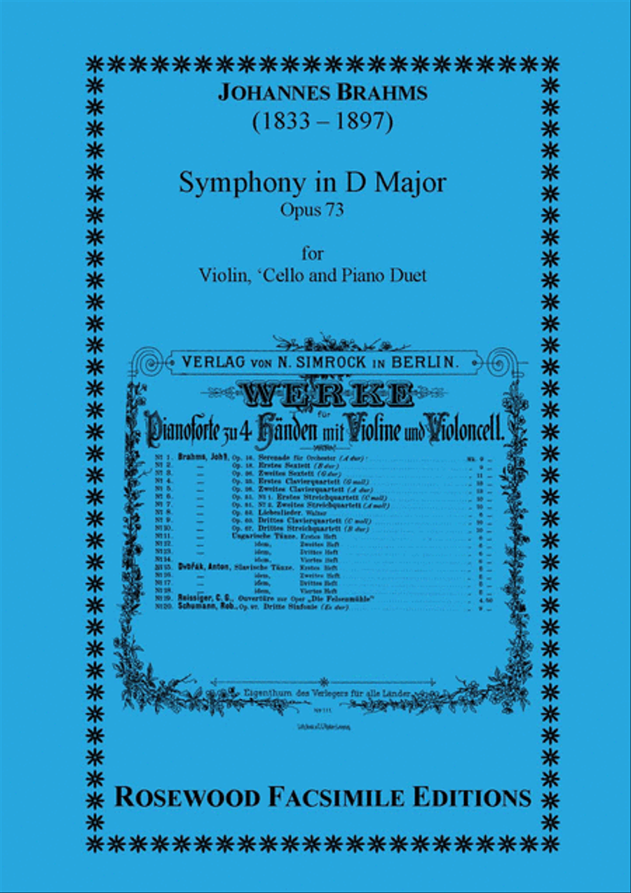 Symphony in D, Op. 73 Violin scores gallery preview page 1