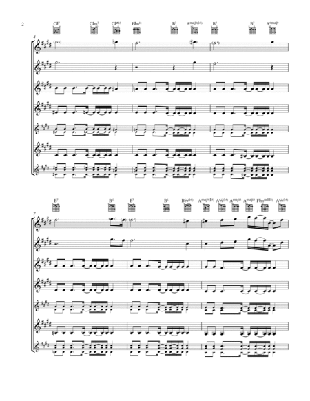 (Bossa) Prelude No. 4 (Guitar Quartet) - Score and Parts image number null