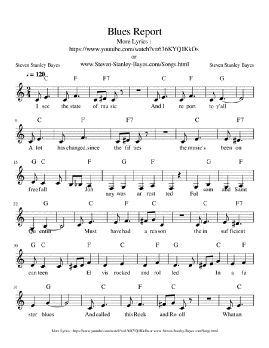Blues Report Electric Guitar scores gallery preview page 1