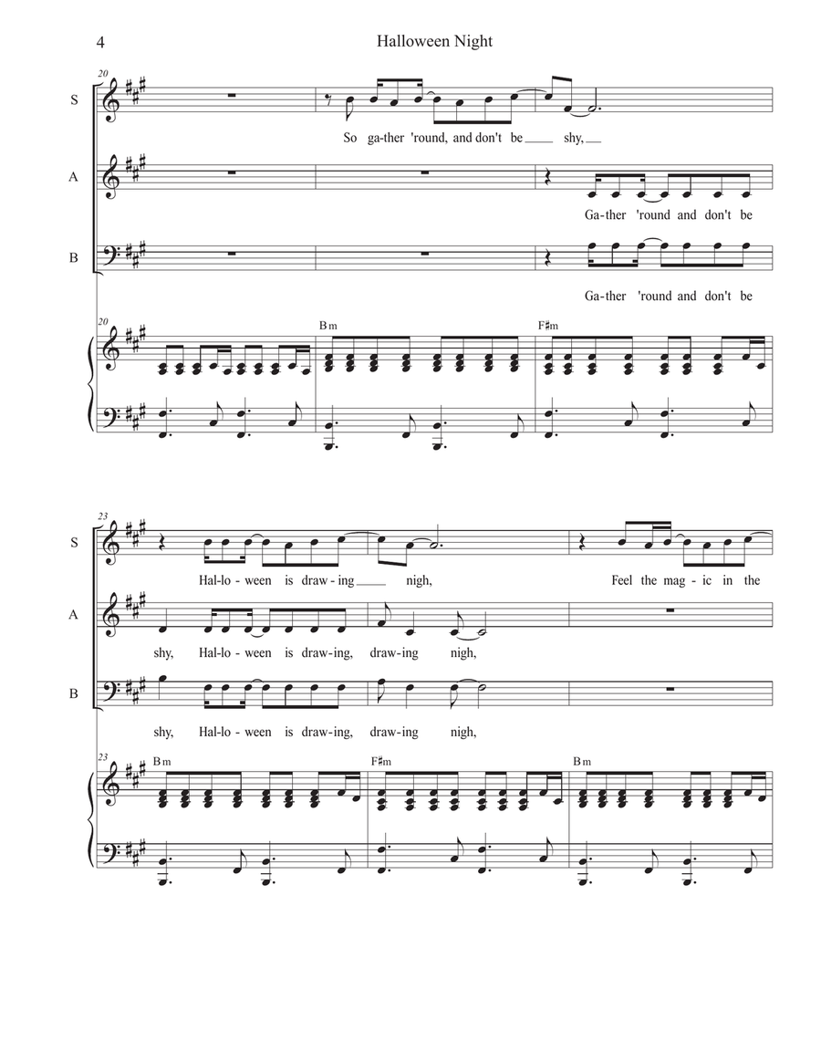 Halloween Night (SAB) Halloween Night (SAB) 3-Part scores gallery preview page 4
