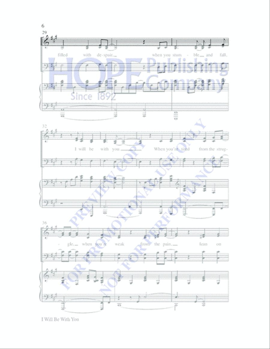 I Will Be With You 4-Part scores gallery preview page 5