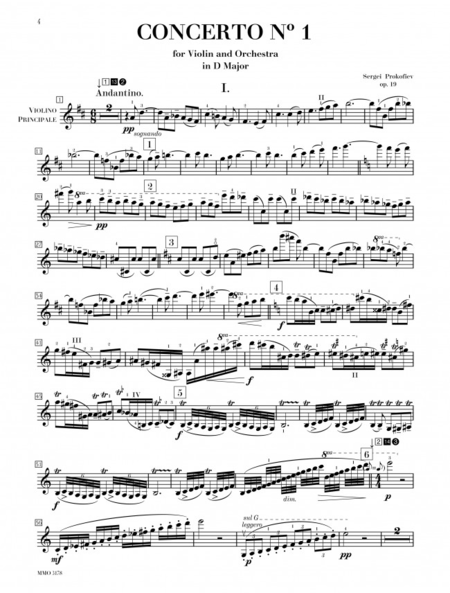 Prokofiev - Violin Concerto No. 1 in D Major, Op. 19 image number null