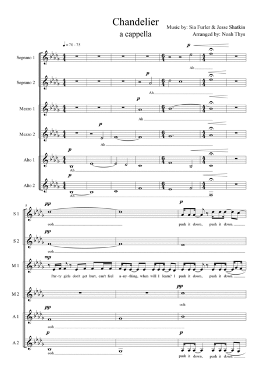 Chandelier Chandelier SSA scores gallery preview page 2