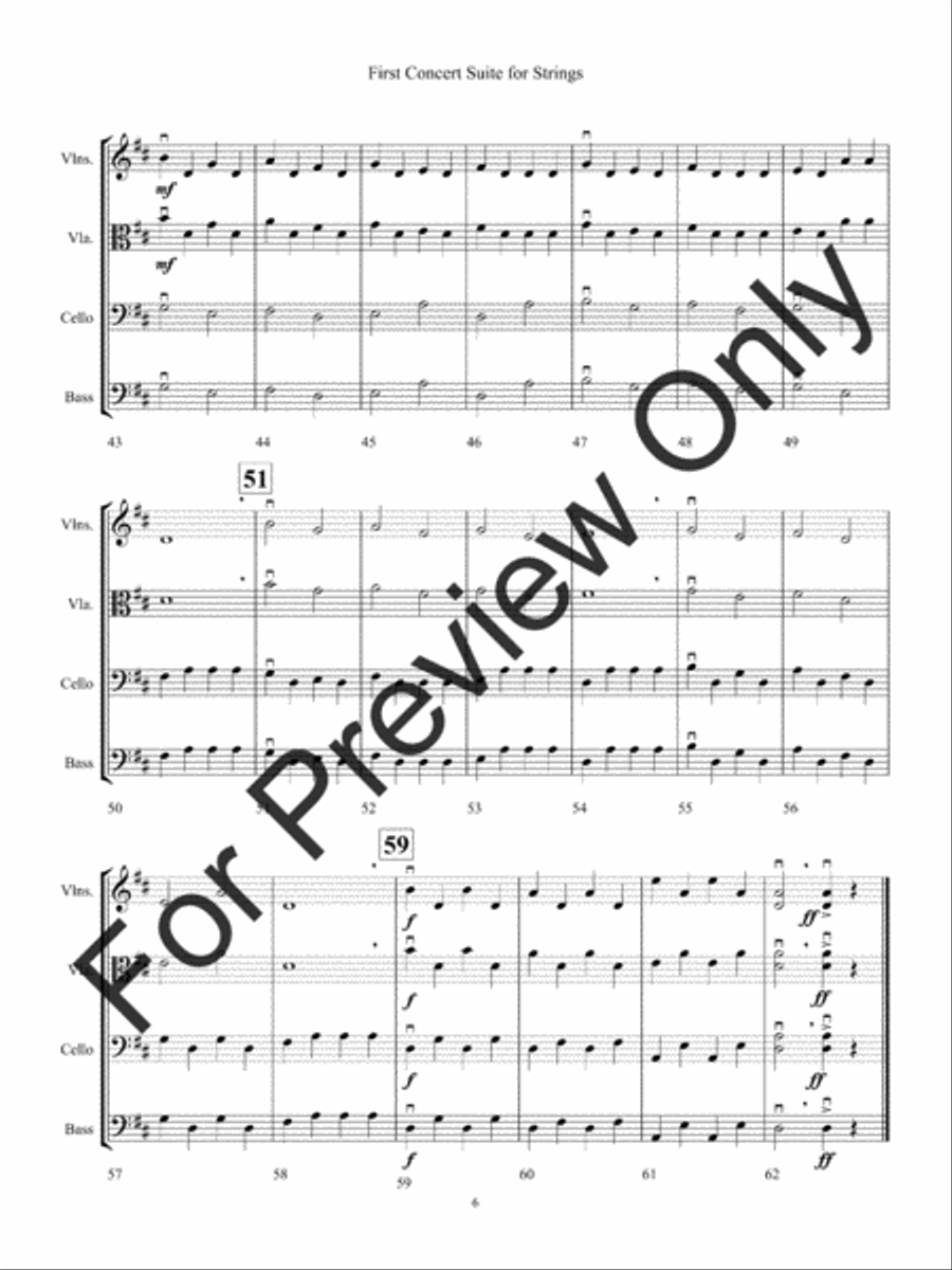 First Concert Suite for Strings String Orchestra scores gallery preview page 9