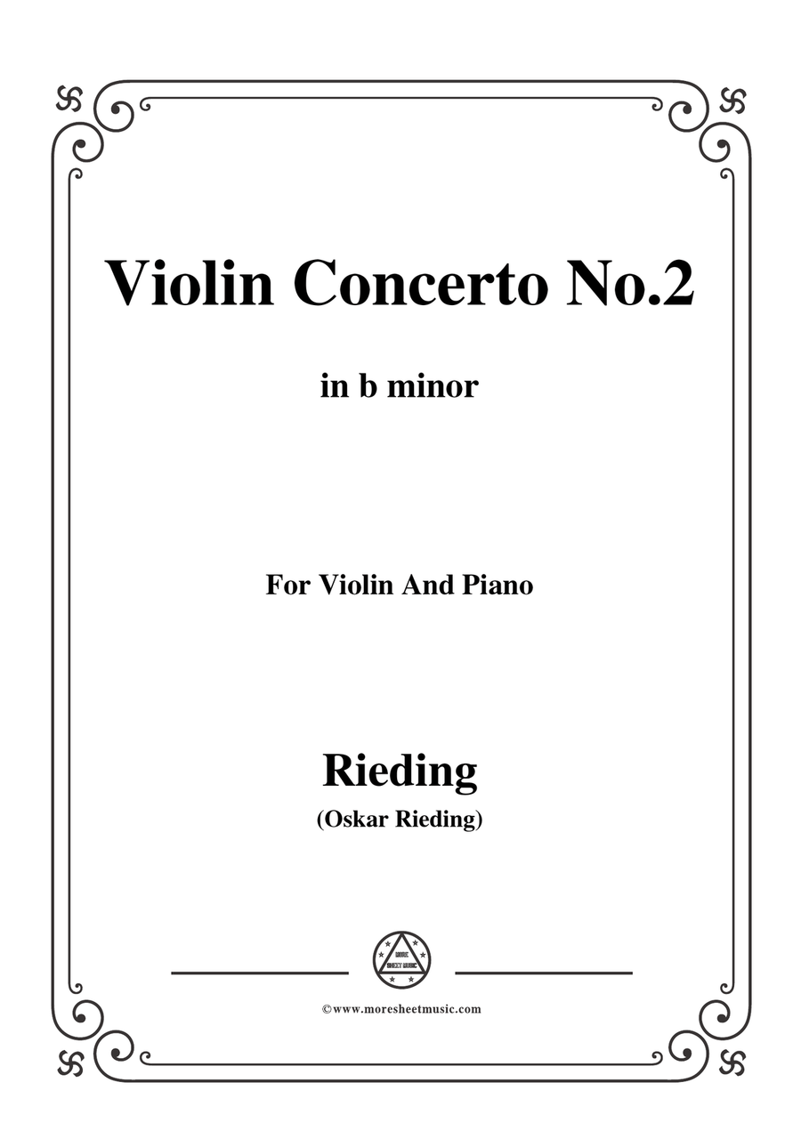 Rieding-Violin Concerto No.2 in b minor,Op.35,for Violin&Piano Violin Solo scores gallery preview page 1