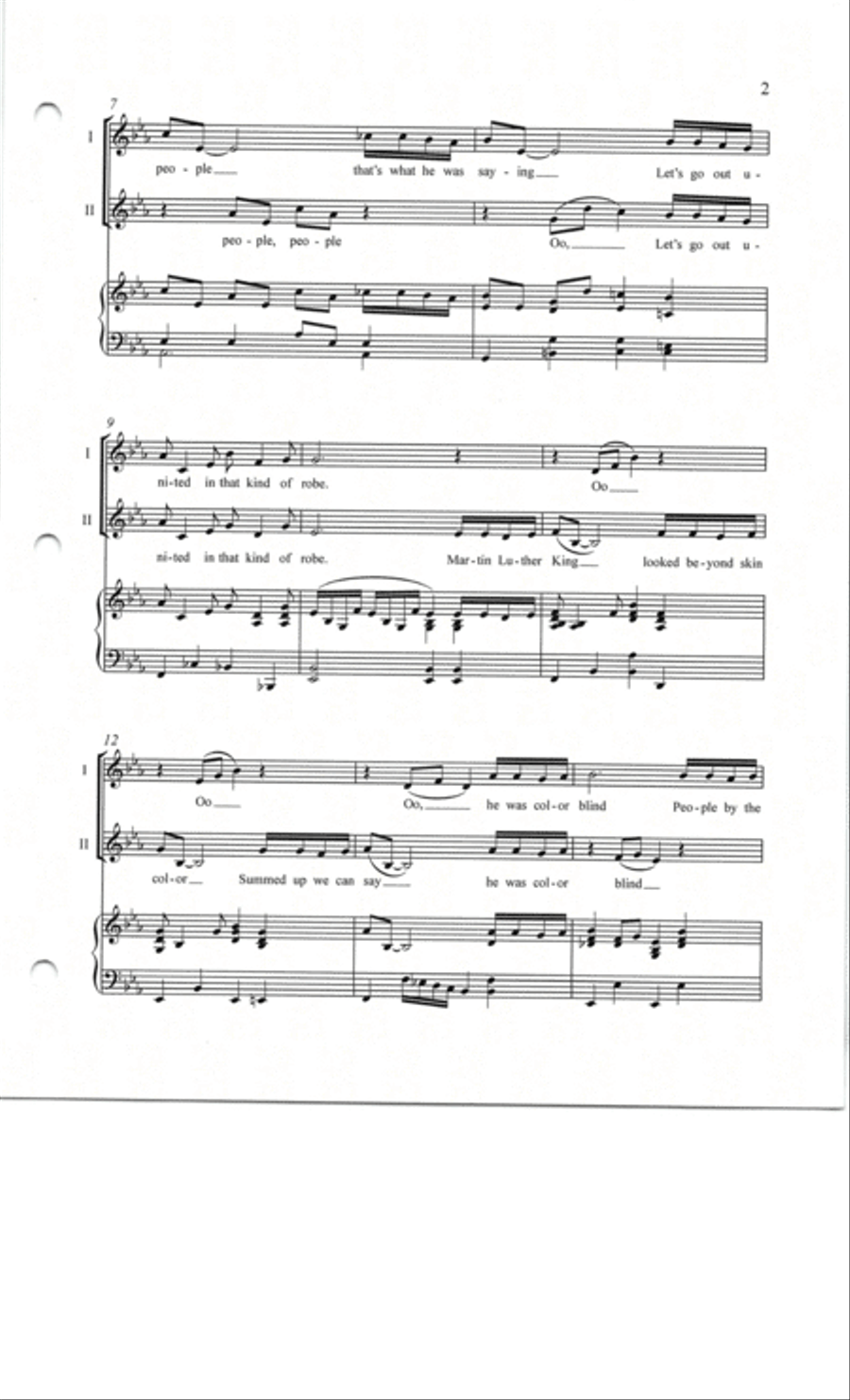Martin Luther King Jr Martin Luther King Jr Piano scores gallery preview page 2