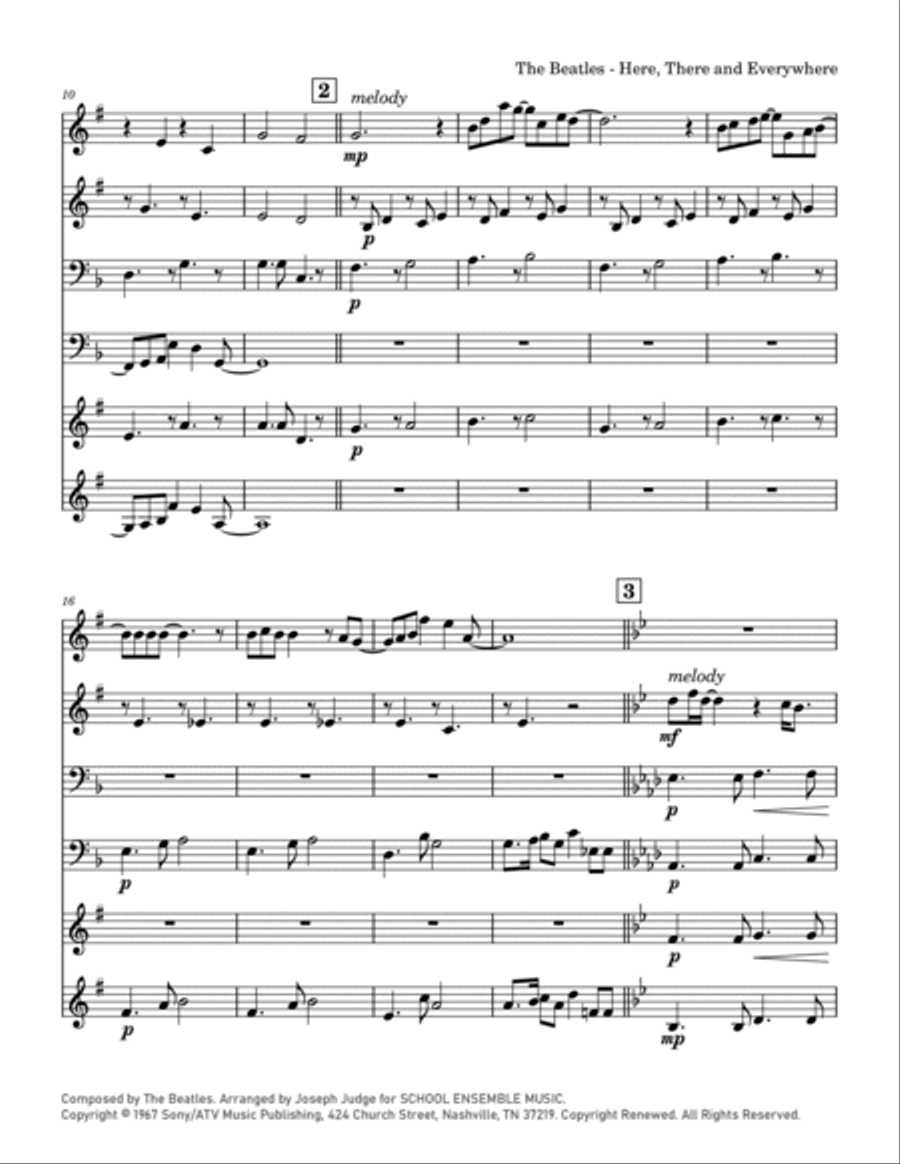 Here, There And Everywhere Chamber Music scores gallery preview page 2