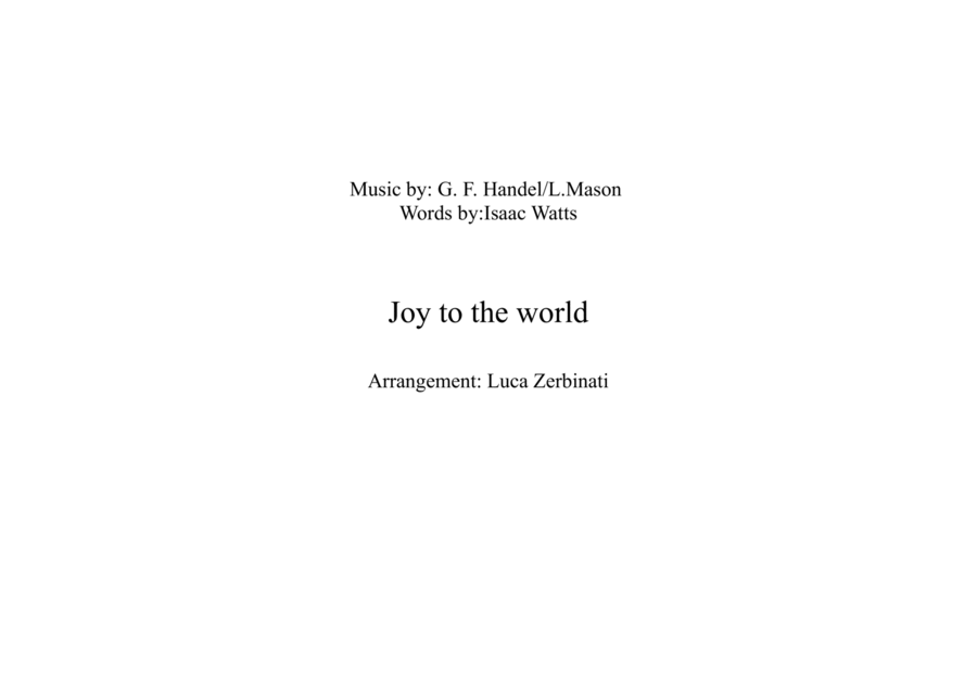Joy to the world Joy to the world Choir scores gallery preview page 1