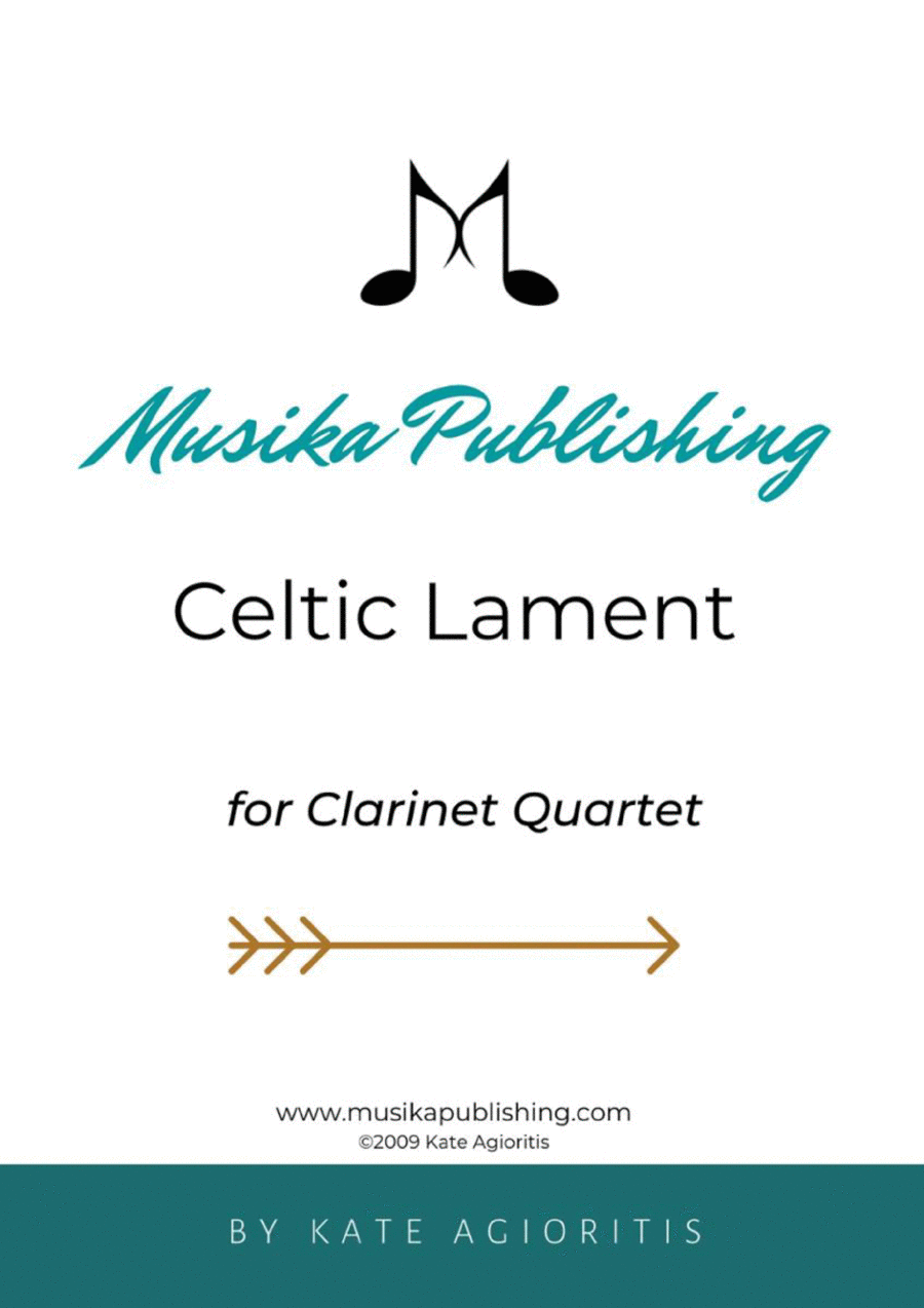 Celtic Lament - for Clarinet Quartet Clarinet Quartet scores gallery preview page 1