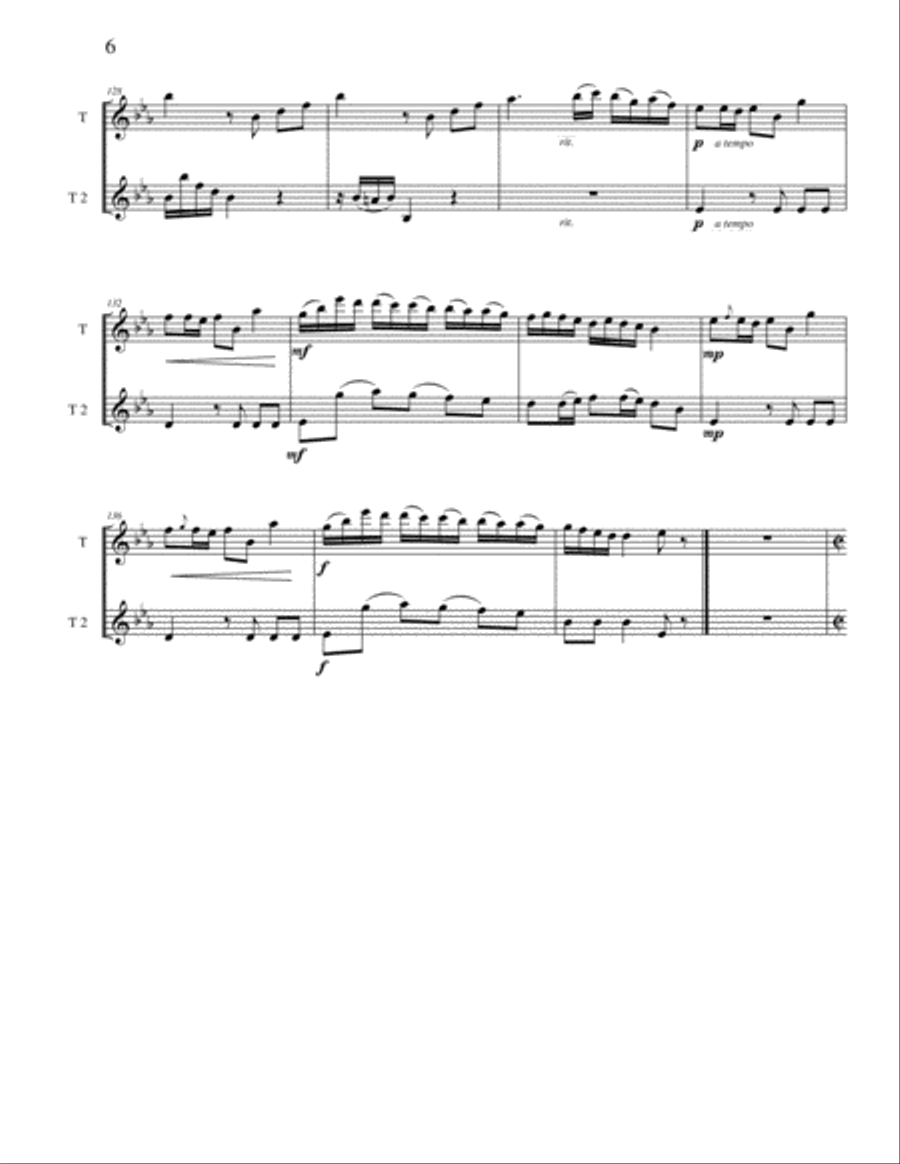 Twelve Duets for Tenor Sax Woodwind Duet scores gallery preview page 6