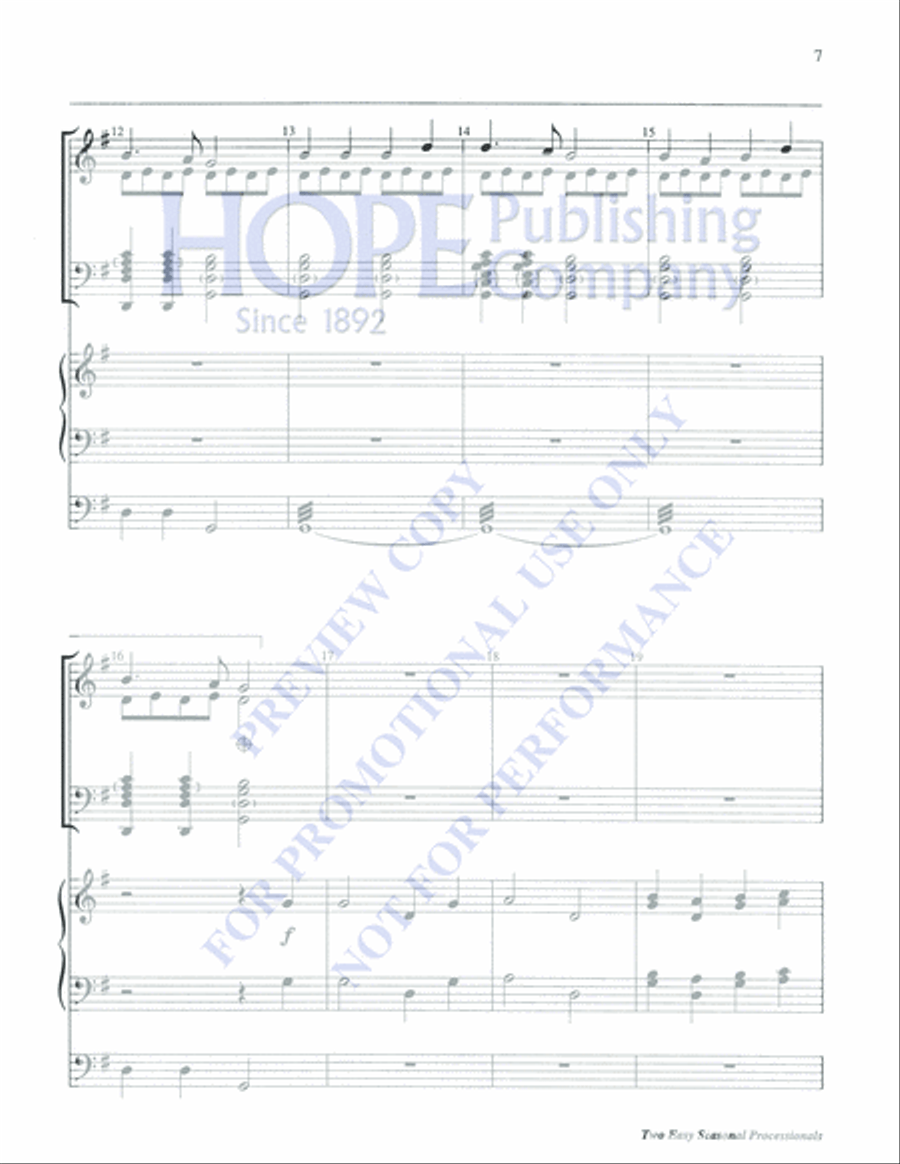 Two Easy Seasonal Processionals 5-Octaves scores gallery preview page 7