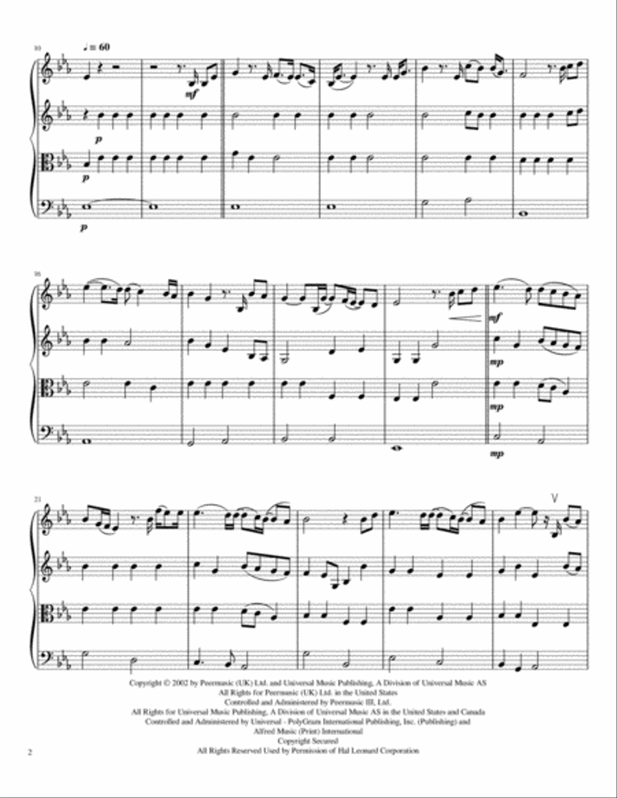 You Raise Me Up You Raise Me Up String Quartet scores gallery preview page 3