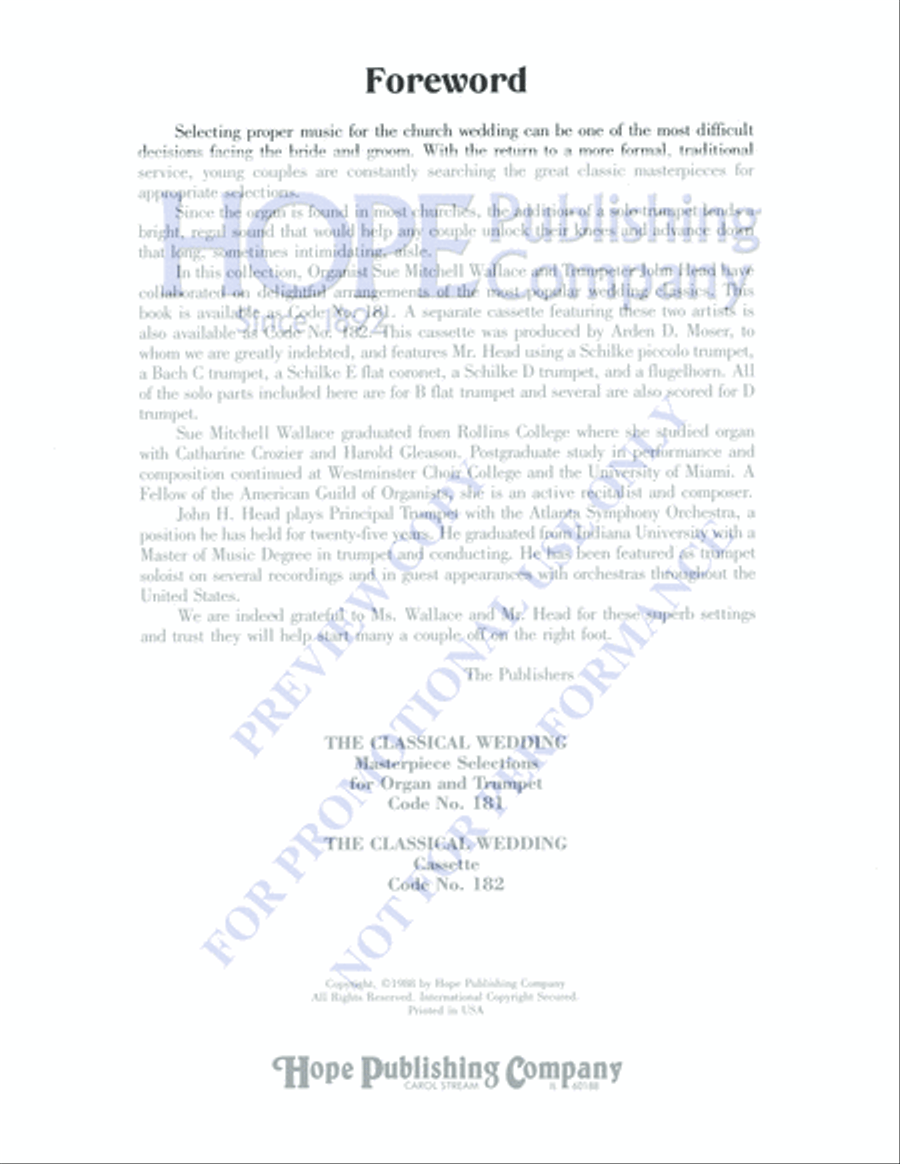 The Classical Wedding Trumpet Solo scores gallery preview page 2