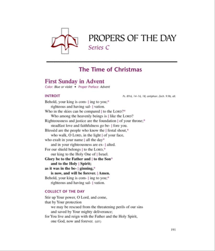 Lutheran Service Book: Propers of the Day Choir scores gallery preview page 15