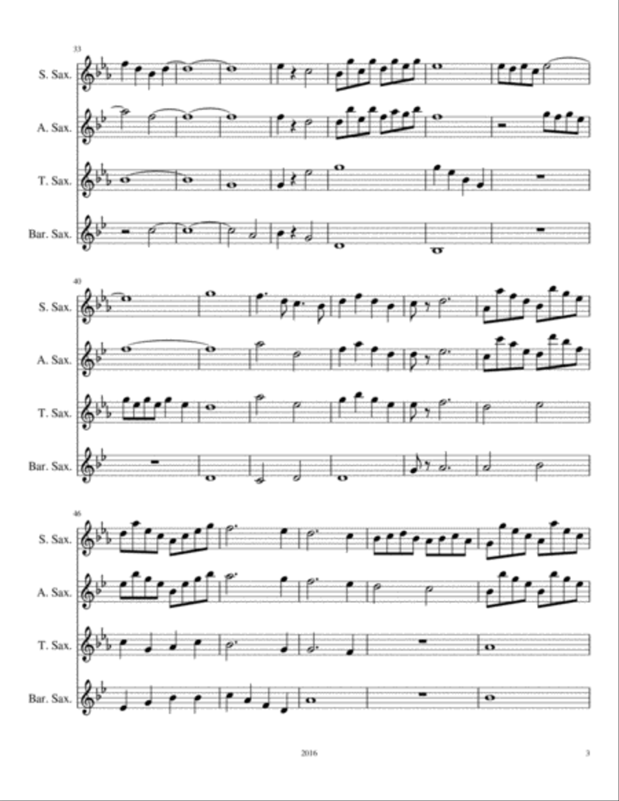 Saxophone Quartet No. 6 Saxophone Quartet scores gallery preview page 3