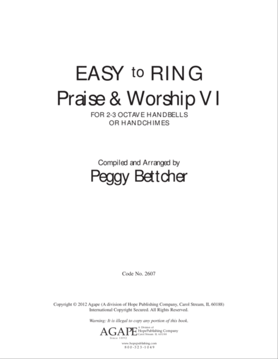 Easy to Ring Praise and Worship 3-Octaves scores gallery preview page 4