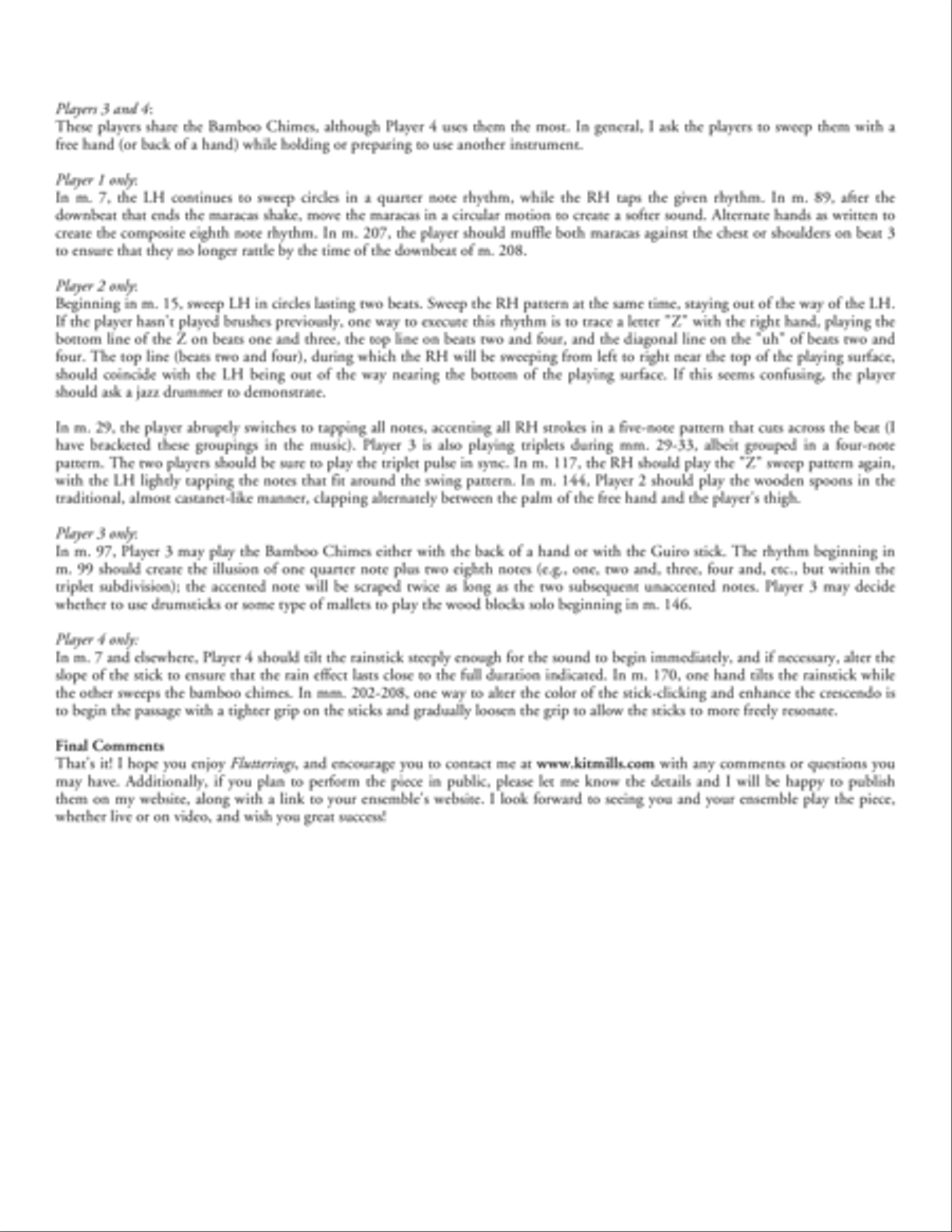 Flutterings Flutterings Percussion Ensemble scores gallery preview page 4