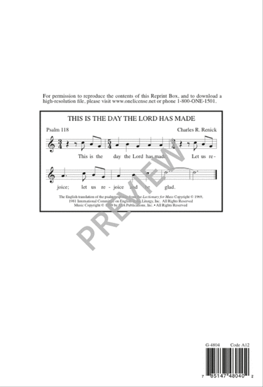 This is the Day the Lord Has Made 4-Part scores gallery preview page 12
