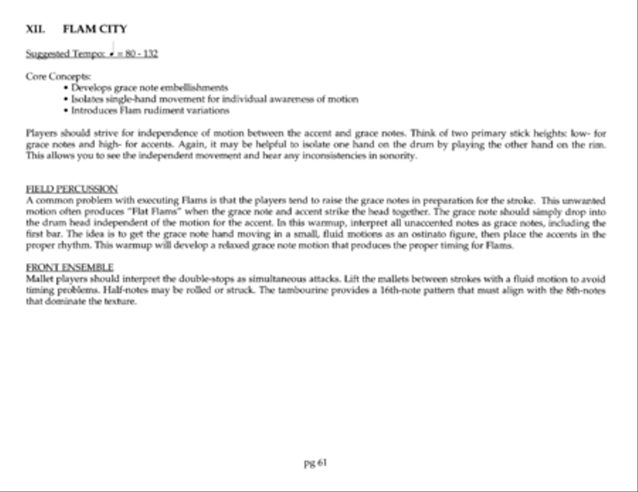 Championship Technique for Marching Percussion /Student Book /Multi Toms Percussion Ensemble scores gallery preview page 13
