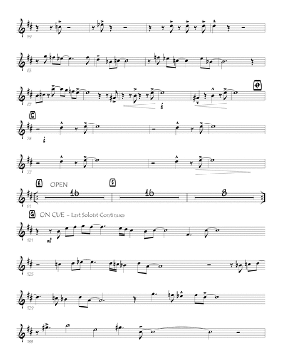 The Stakeout (digital print) Jazz Ensemble scores gallery preview page 2