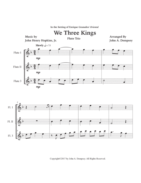 We Three Kings (Flute Trio) image number null