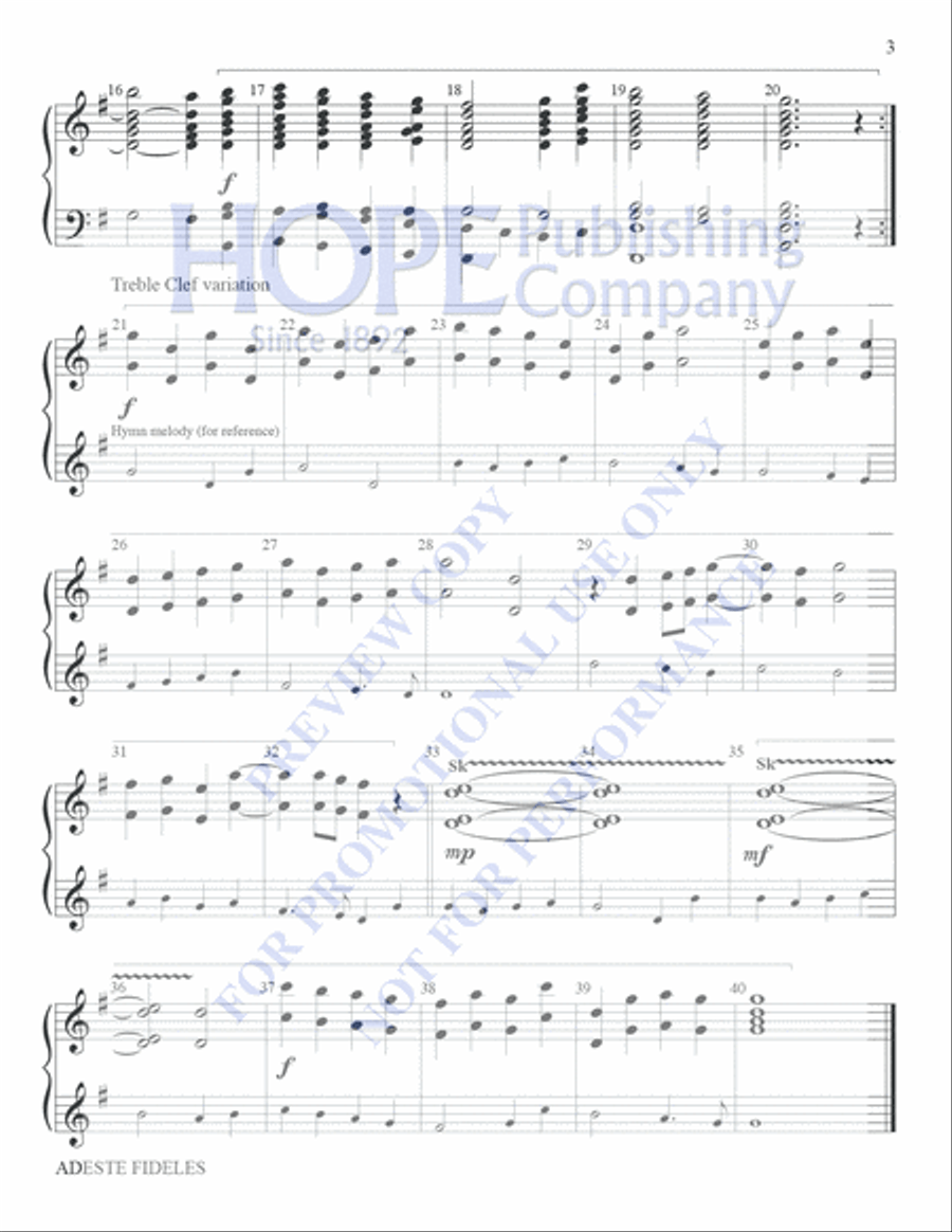 Hymns and Handbells: Easy Handbell Accomp For Cong. Sing 3-Octaves scores gallery preview page 6
