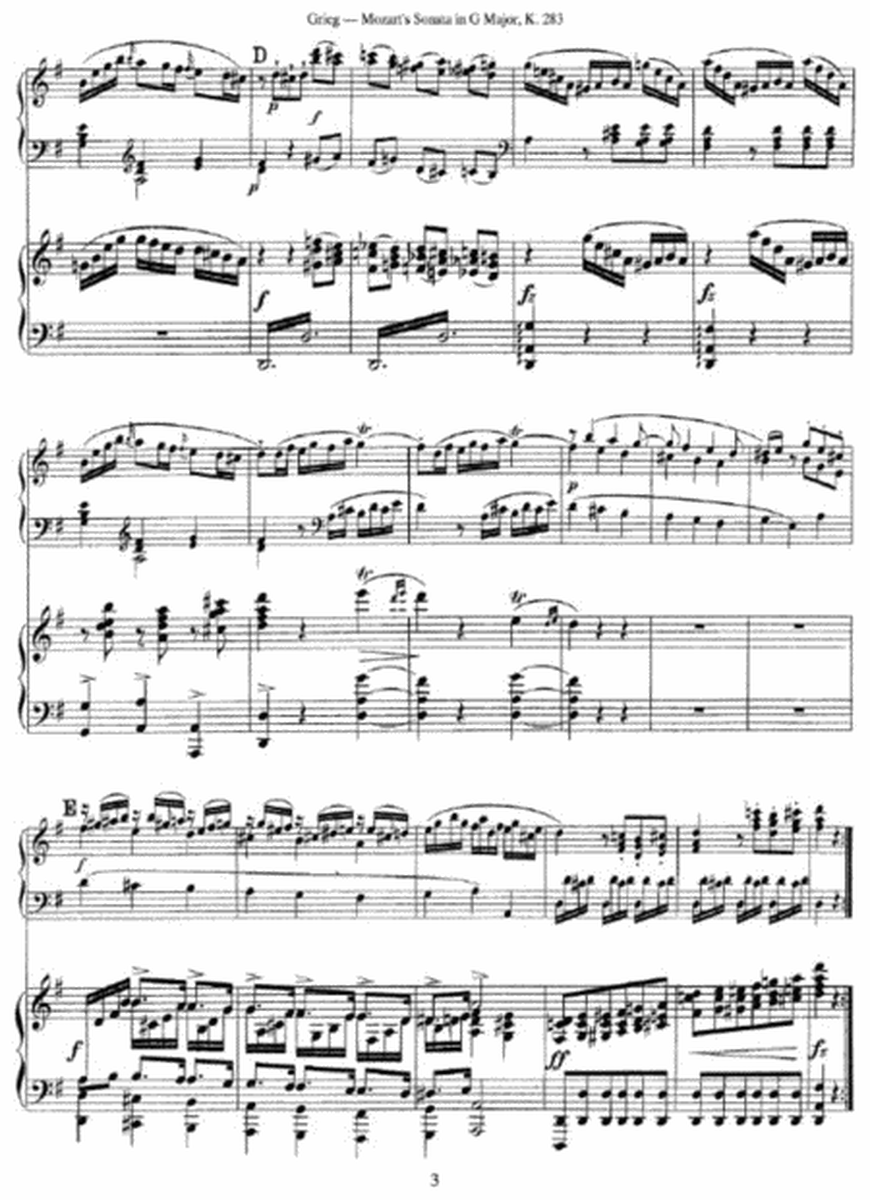 Grieg - Mozart's Sonata in G Major, K. 283