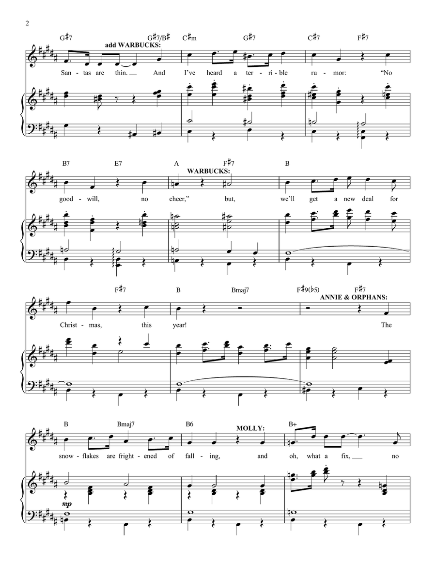 A New Deal For Christmas A New Deal For Christmas Piano, Vocal, Guitar scores gallery preview page 2