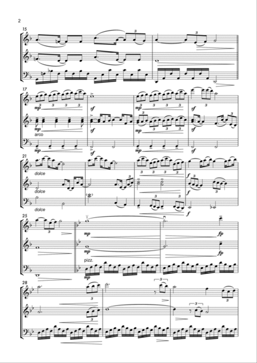INTERMEZZO String Trio (Violin 1, Violin 2, Cello) String Trio scores gallery preview page 3