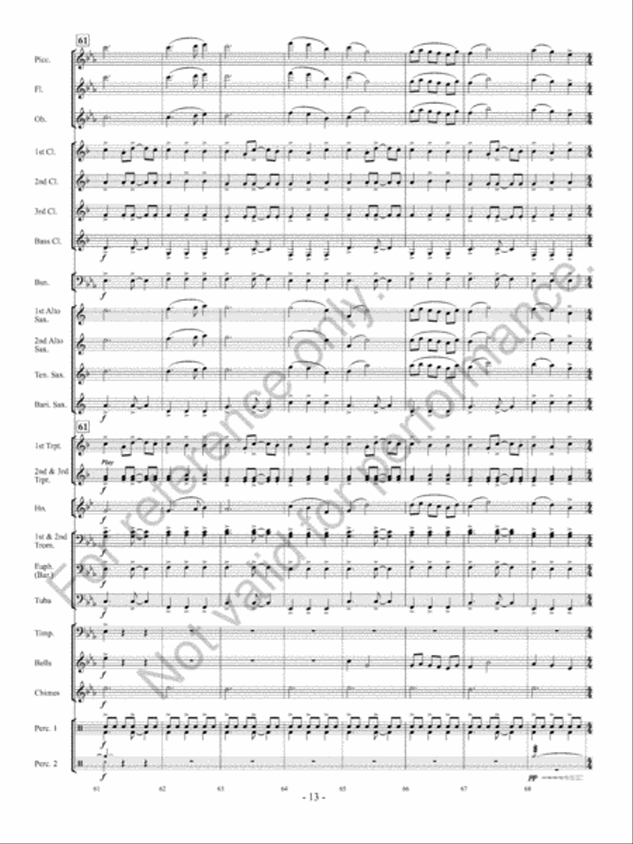Sparkling Lights Concert Band scores gallery preview page 14