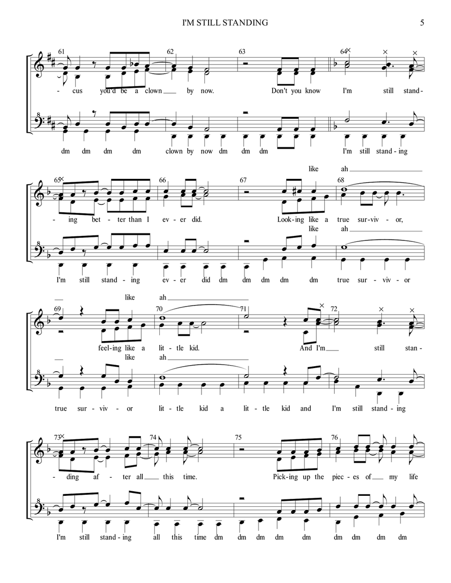 I'm Still Standing SSAA scores gallery preview page 5