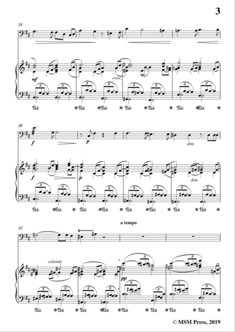 Richard Strauss-Die Georgine, for Cello and Piano Piano scores gallery preview page 5
