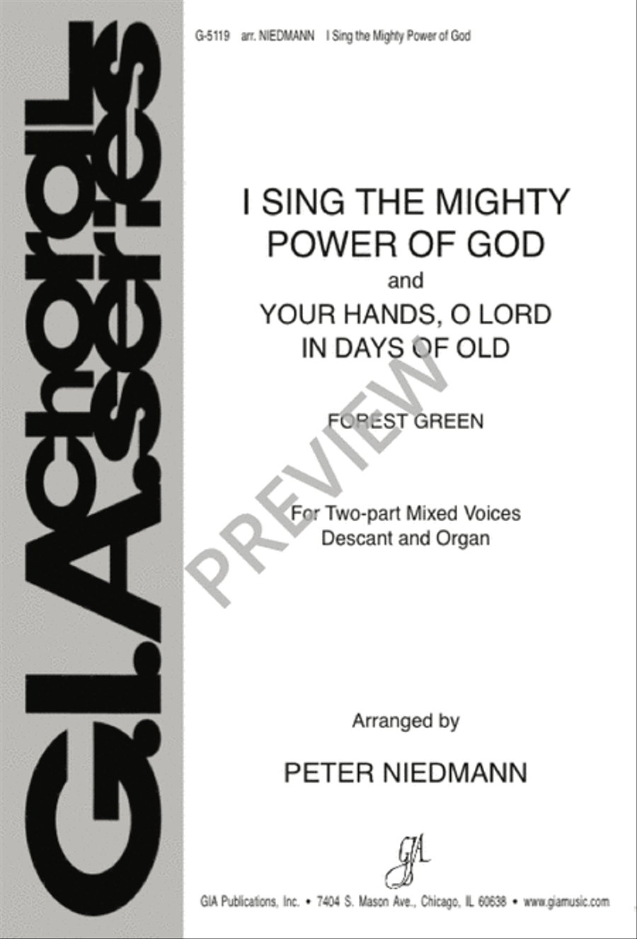 I Sing the Mighty Power of God / Your Hands, O Lord, in Days of Old 2-Part scores gallery preview page 1