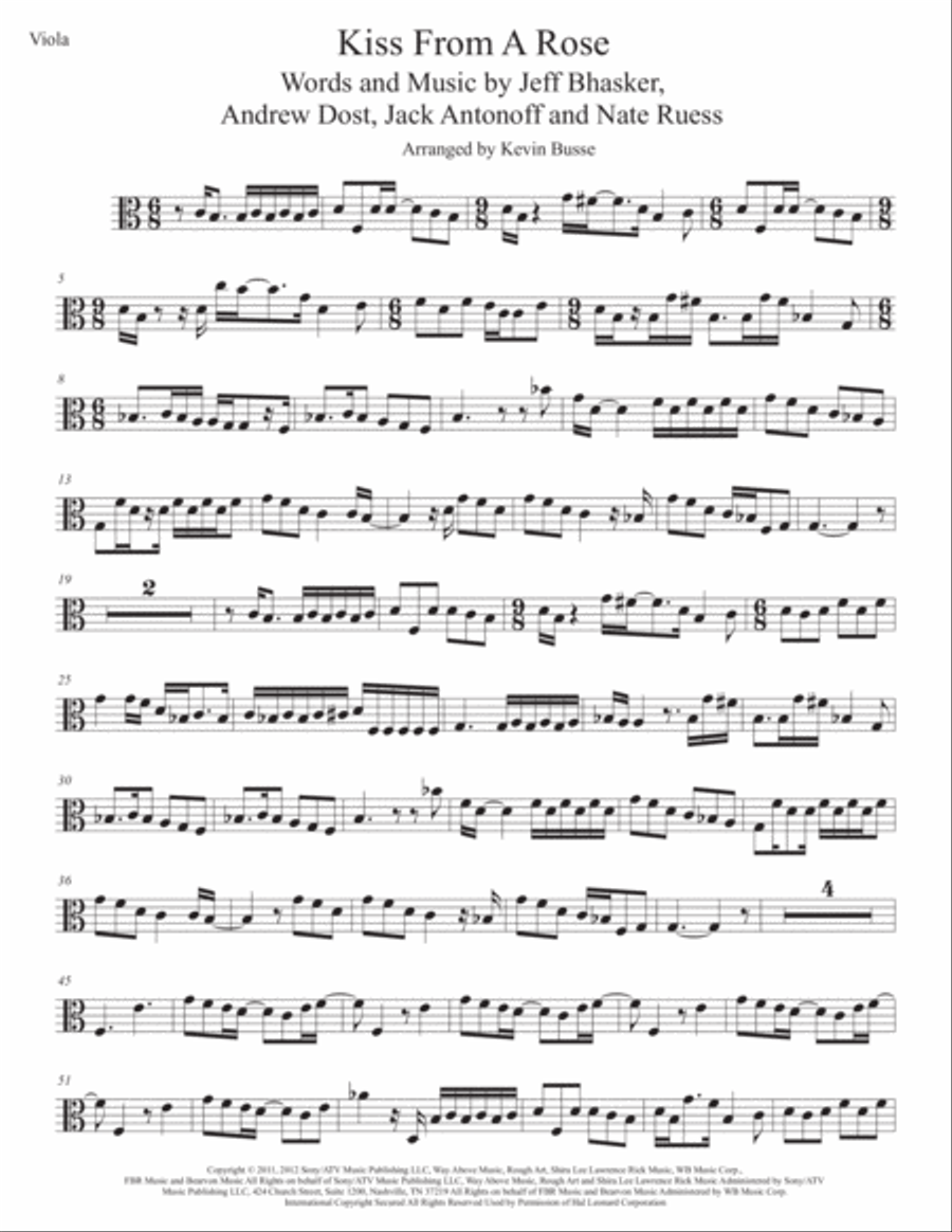 Kiss From A Rose Kiss From A Rose Viola Solo scores gallery preview page 1