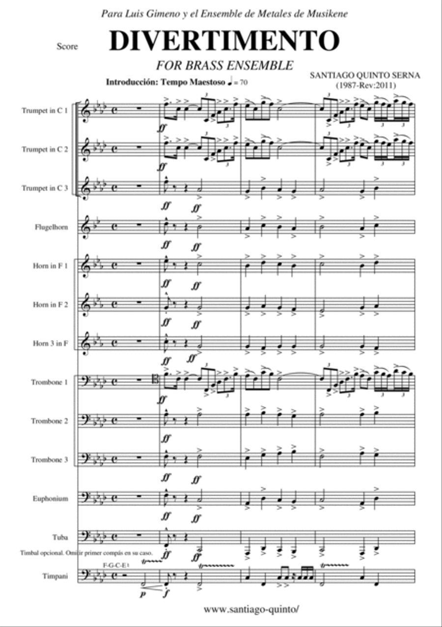 divertimento for brass ensemble Brass Ensemble scores gallery preview page 5