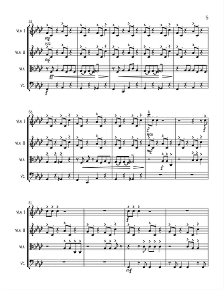 Nu** As In Paris String Quartet scores gallery preview page 5