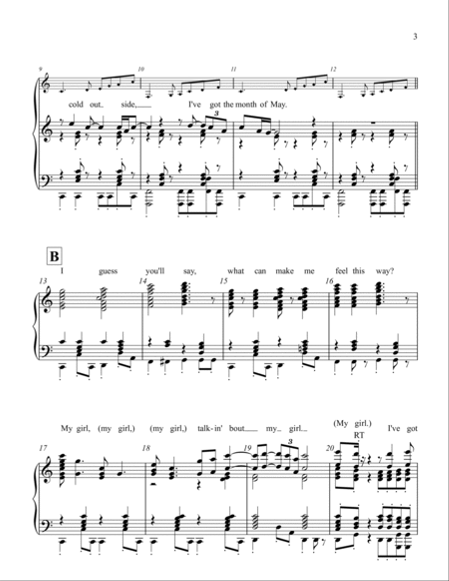 My Girl My Girl Handbell Choir scores gallery preview page 3