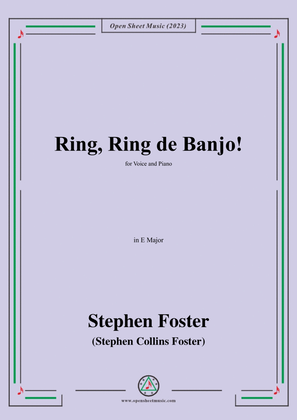 S. Foster-Ring,Ring de Banjo!,in E Major