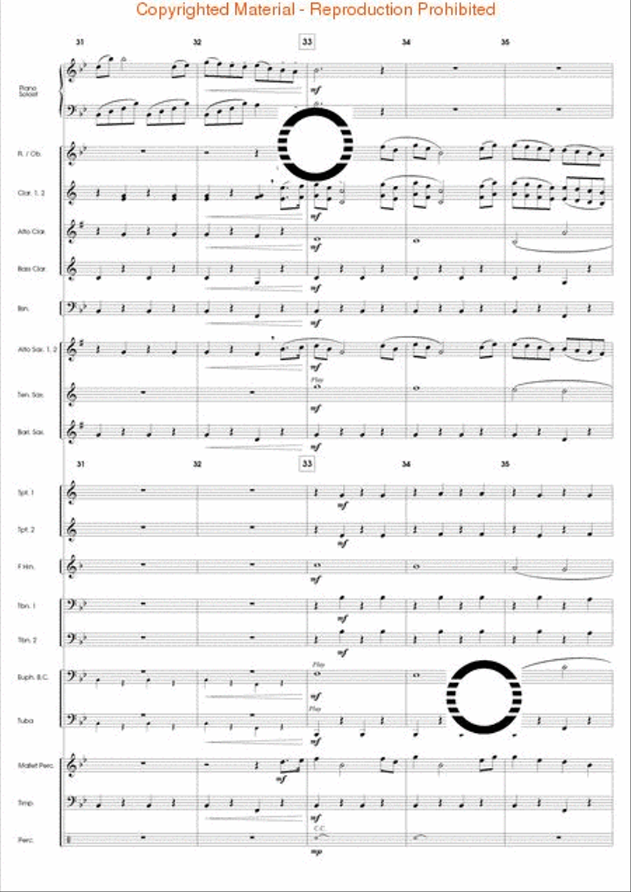 Classical Suite for Piano and Concert Band Concert Band scores gallery preview page 16
