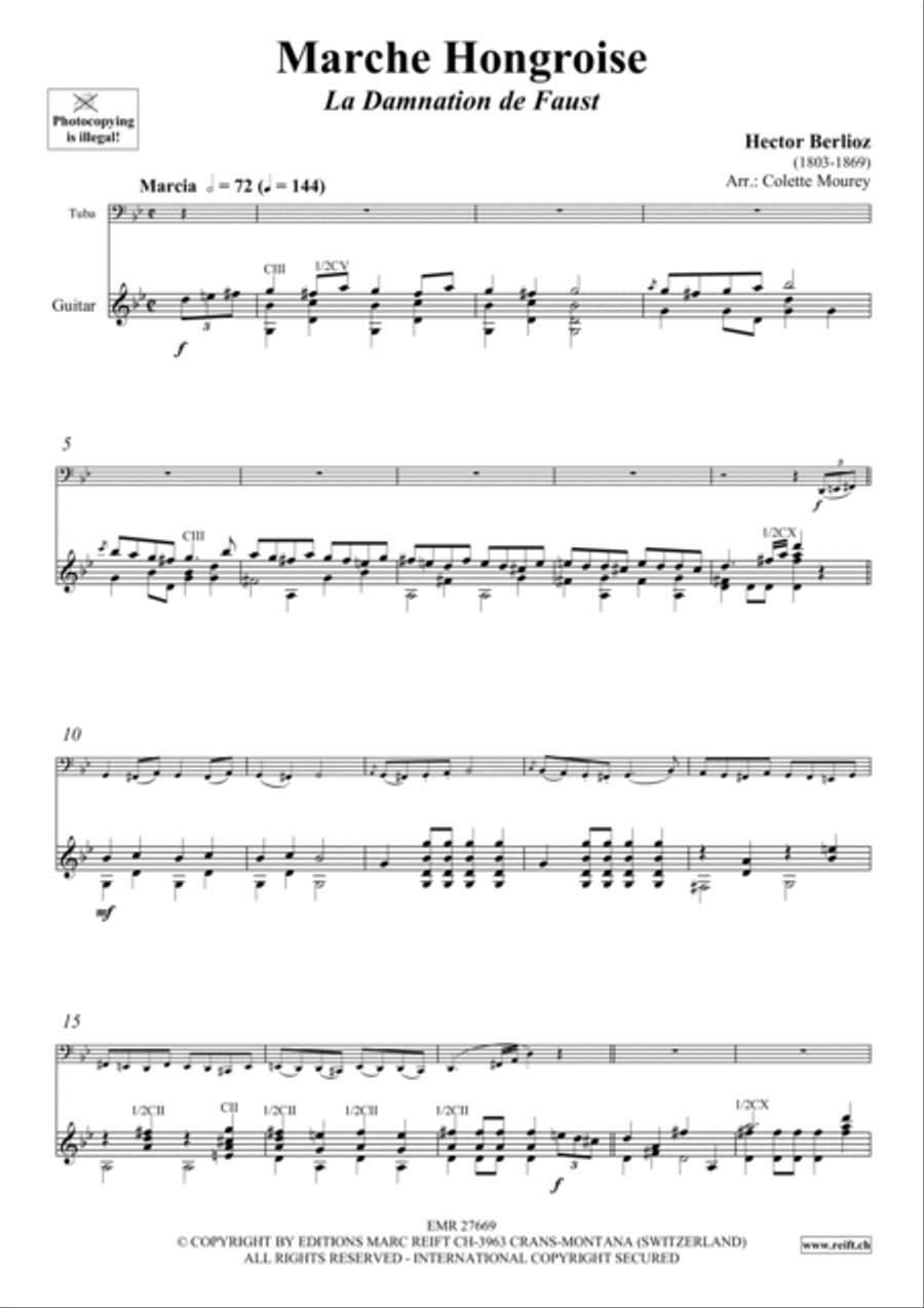 Marche Hongroise Marche Hongroise Tuba scores gallery preview page 4