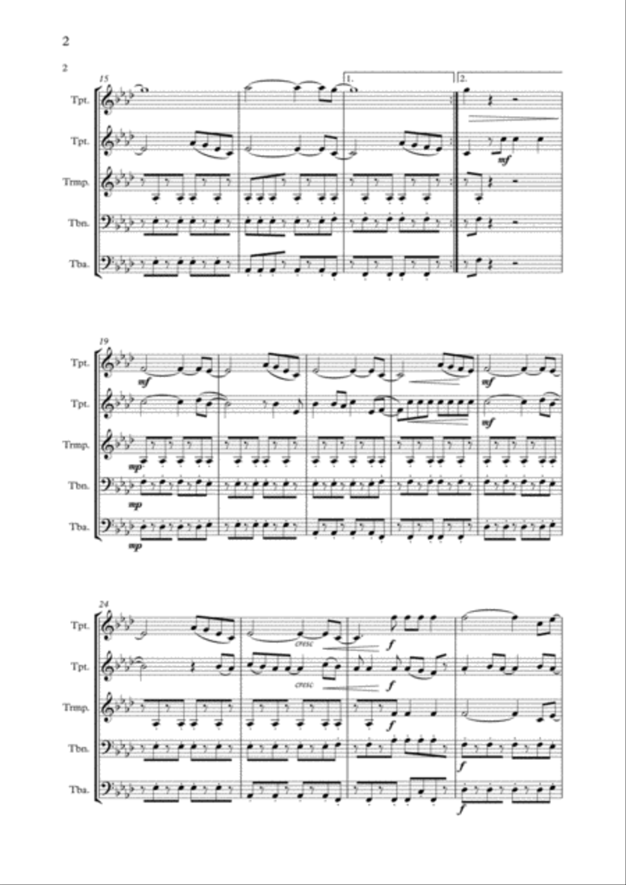 Viva La Vida Viva La Vida Brass Ensemble scores gallery preview page 3